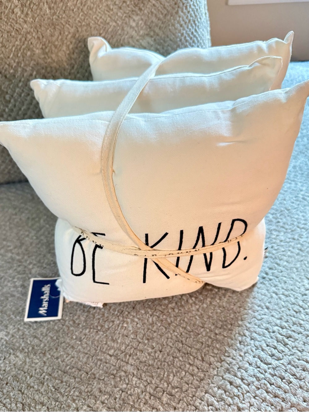 BRAND NEW Rae Dunn "Be You, Be Kind, BeBrave" Decorative Throw Pillow Set